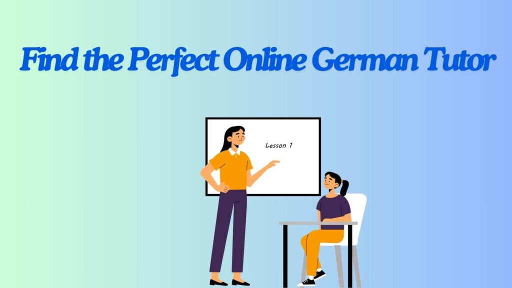 Online German Tutor teaching the student